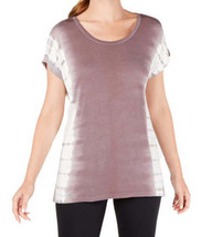 allbrand365 designer Womens Activewear Wavy Tie Dyed T-Shirt,Violet Stone Size S - £21.62 GBP