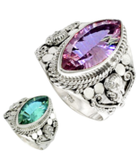 Very Beautiful Alexandrite Ring Size 8.5 US, 925 Silver - £34.61 GBP