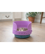 Purple Silicone Pet Bowl Splash Guard – Anti-Spill No Mess (Bowl NOT inc... - $21.99