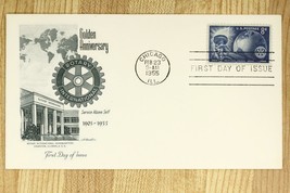 US Postal History Cover FDC 1955 Golden Anniversary Rotary International Chicago - £8.71 GBP