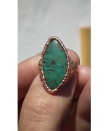 Chrysocolla ring / Electroformed Copper ring - $67.63 CAD