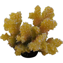 Yellow Marine Coral Artificial Fish Tank Aquarium Ornament Decoration - £16.25 GBP