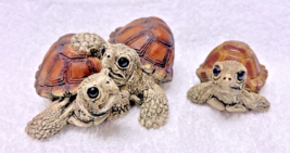 Older Stone Critters 2pc Turtle Figurine 4 x 1 3/4 &amp; 2.5 x 1 3/8 - €15,81 EUR