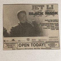 Black Mask Movie Print Ad Jet Li TPA9 - £4.74 GBP