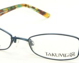 Neuf Takumi T9905 050 Satin Bleu Lunettes Monture 49-18-135 - $67.19