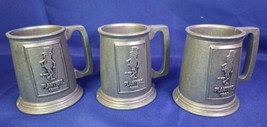 Set Of 3 Vintage 1983 Wilton Armetale Planters Mr. P EAN Ut Pewter Mug Stein - £47.82 GBP