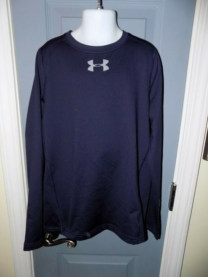 Primary image for Under Armour Cold Gear Fitted BlueLong Sleeve Shirt Size YMD EUC