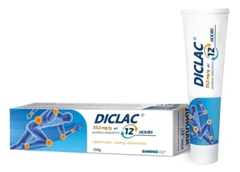 Diclac 12 hours 23.2 mg/g gel 100 g Sandoz, Joint pain, Pain and swelling - £23.38 GBP