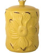 Yellow Ceramic 9&quot; Sunflower Canister - $43.51