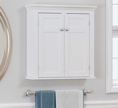 Wall-Mounted Bathroom Storage Cabinets With Doors And Shelves, Over-The-Toilet - £71.94 GBP