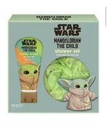 Disney Star Wars Mandalorian Child Yoda Shower Gel Body Wash &amp; Puff Gift... - £9.46 GBP