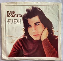 John Travolta &quot;Let Her In / Big Trouble&quot; Vinyl 45 rpm Picture Sleeve VG - £3.17 GBP