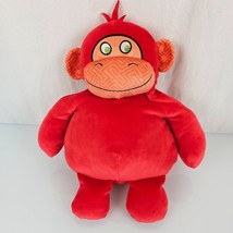 Greenbrier Red Monkey Plush Squishy Round Orange Stuffed Animal Velour 16” - $49.49