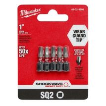 Milwaukee Shockwave Square #2 X 1 in. L Screwdriver Bit Steel 5 pk - $6.95