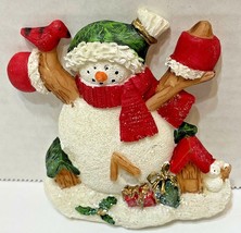 Christmas Resin Refrigerator Magnets 3 Santa Claus 1 Snowman And 1 Puppy... - £10.68 GBP