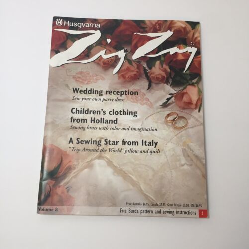 Zig Zag Magazine Husqvarna Vol 8  Dress Jacket Burda Pattern Included Sewing - £9.32 GBP