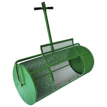 44 Inch Metal Basket Lawn And Garden Topdressing Rolling Yard Spreader - £466.38 GBP
