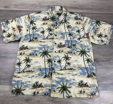 Tommy Bahama Relax Silk  AOP Mens XL Hawaiian Shirt Palm Trees Short Sleeve - £18.35 GBP