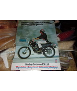 vintage advertisement for Harley-Davidson motorcycles from an old Hot Ro... - £9.58 GBP
