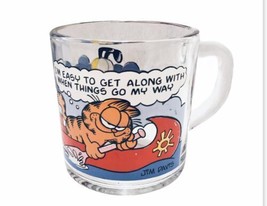 VTG 1978 Garfield &amp; Odie Coffee Cup Mug Glass Jim Davis McDonald’s Collectible - £10.06 GBP