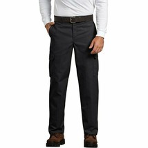 Genuine Dickies Men&#39;s Flex Relaxed Fit Cargo Pant Black Size 42x30 - $28.70