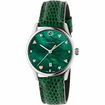 Gucci Green Mother Of Pearl Dial G-timeless Quartz YA1264042 - £542.65 GBP