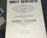Sweet Genevieve ~ Cooper/Tucker ~ 1925 Mills Sheet Music - £9.47 GBP