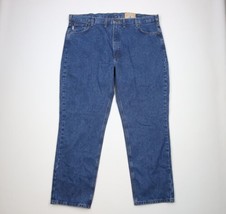 Deadstock Vintage Carhartt Mens 46x32 Spell Out Tapered Leg Denim Jeans Blue - £54.49 GBP