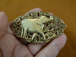 (b-ele-171) Pachyderm floral brass pin pendant zoo safari Republican jew... - $414.68 MXN