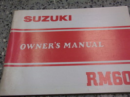 1982 Suzuki RM60 Propriétaires Manuel Usine OEM Modèle Z Minor Décoloration - £13.28 GBP