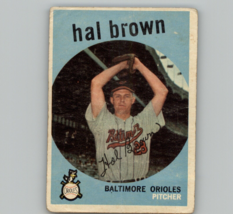 1959 Topps Baltimore Orioles Baseball Card #487 Hal Brown - $3.07