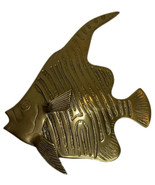 VTG Handcrafted Solid Brass Angel Fish Nautical Coastal Beach Wall Decor... - $28.86 CAD