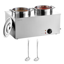 VEVOR Electric Soup Warmer, Two 6.34QT Stainless Steel, 86~185°F Temp, 1... - $106.99
