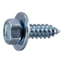 #14 x 5/8&quot; x 3/4&quot; Zinc Plated Steel Hex Washer Auto Screws (10 pcs.) - $13.19