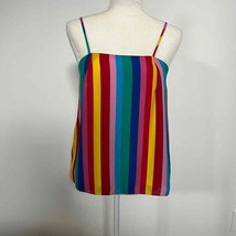Peace Love Cake Boutique Striped Tank Camisole Top Pride Rainbow Small NWT - £15.28 GBP