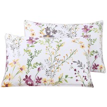 100 Cotton Pillowcases 1000 Thread Count Floral Printed Pillow Cases Set Of 2 Pi - £25.69 GBP