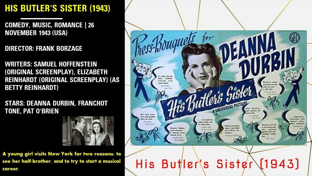His Butler&#39;s Sister (1943) - $6.00
