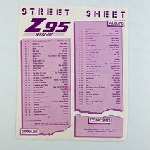 WYTZ Z95 (WLS-FM) Street Sheet Album &amp; Singles Hot List 1989 Vol 29 No 20 - £6.10 GBP