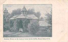 FLORAL PARK NY HORTICULTURIST JOHN LEWIS CHILDS SUMMER HOUSE~LAWN POSTCA... - $6.16