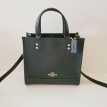 Coach CO971 Refined Pebbled Leather Dempsey 22 Satchel Tote Crossbody Black - £127.42 GBP