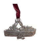 Vtg &#39;94 1984 Longaberger Commemorative Christmas Holly Baskey Pewter Orn... - $114.88 MXN