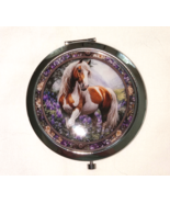 Round Metal Horse Purse Compact Mirror - $19.72 CAD