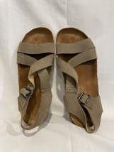 Haflinger EMMA  Sandal Womens EU 42 US 11 Khaki Leather Comfort Shoes - $27.99