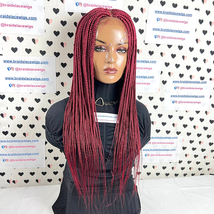 Lace Frontal Box Braids Medium Braid Wig Braided Lace Front Wigs For Black Women - £161.75 GBP