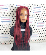 Lace Frontal Box Braids Medium Braid Wig Braided Lace Front Wigs For Bla... - $205.70