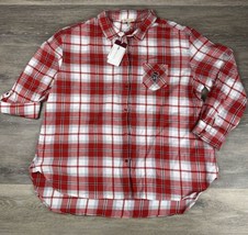 UG Apparel Women&#39;s Plaid Flannel Shirt NC State Wolfpack Long Sleeve XL Red - £17.99 GBP