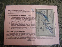 1956 Duck Stamp Signed On Card - $14.84