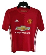 Manchester United 2015 2016 Home Soccer Futbol Youth Jersey Chevrolet Ad... - €17,18 EUR