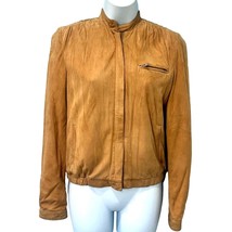 Vintage Tannery West Tan Suede Leather Jacket Zip Pocket size 4 / S *GOOD* - $823.32 MXN