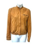 Vintage Tannery West Tan Suede Leather Jacket Zip Pocket size 4 / S *GOOD* - $61.17 CAD